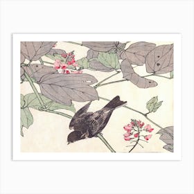 Bird Perched On A Branch 9 Art Print