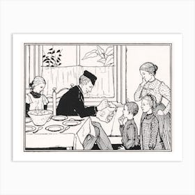 Family In A Dining Room, Julie De Graag Art Print