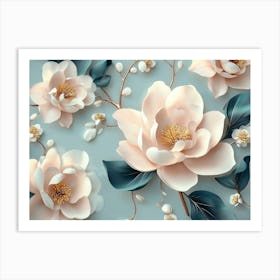 Flower Wallpaper Art Print