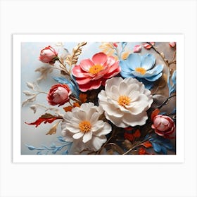 Flowers On A Table Art Print