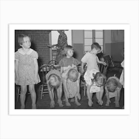 Children Taking Setting Up Exercises At The Wpa (Work Projects Administration) Nursery School At Agua Fria Migratory Art Print