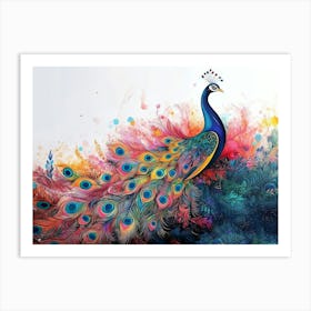 Peacock Painting 20 Art Print