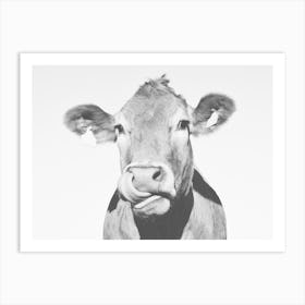 Tongue Out Cow Art Print