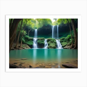 Waterfall In The Forest 1 Art Print