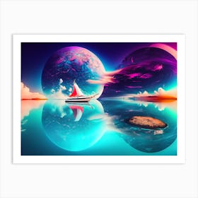 Abstract Painting Luxury Colorful Gulf Life In The Future Art Print