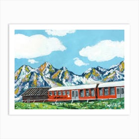 Train In The Mountains Art Print