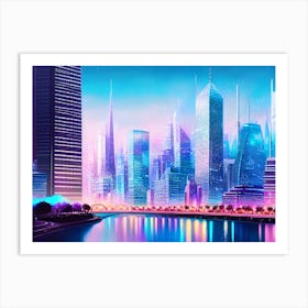 Futuristic Cityscape 58 Art Print