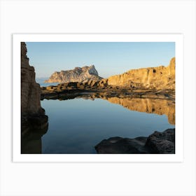 Rocks and their reflection in the Mediterranean Art Print