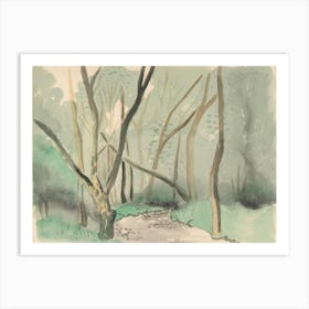 Landscape From Autumn Park, Mikuláš Galanda Art Print