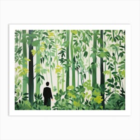 Man In The Bamboo Forest Art Print