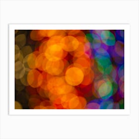 Christmas Lights Bokeh Art Print