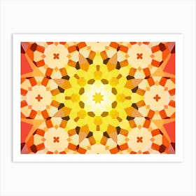 Modern Abstraction Beige Mosaic Art Print