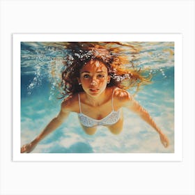 Woman Swimming 4 Art Print