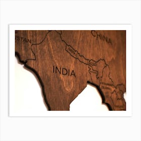 Map Of India Art Print