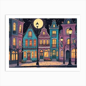 Night In The City 1 Art Print