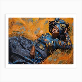 Woman Laying Down Art Print