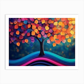 Colorful Tree 7 Art Print