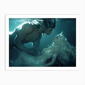 Deep Water Mermaids Art Print