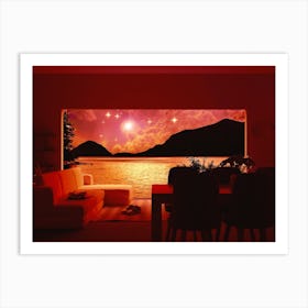 Fantasy Living Room Astronomy Scenery Art Print
