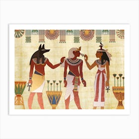 Egyptian Women Man Priest Art Print