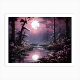 Lunar Blossom Glen Art Print