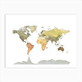 World Map No 106 Art Print