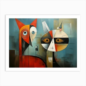 Cubism Cat 2 Art Print