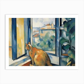 Cat By The Window 3 Art Print