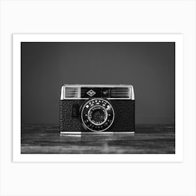 Vintage black and white Agfa camera - retro dark film photography by Christa Stroo Photography Art Print