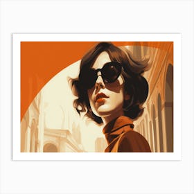 Woman In Sunglasses 7 Art Print