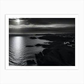 Sun Rising Over The Sea Art Print