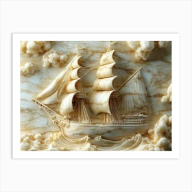 Ship In The Sea 1 Art Print