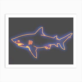 Neon Orange Carpet Shark 1 Art Print