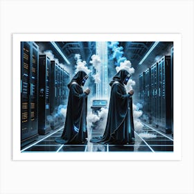 Tech priests prayying to server farms Art Print