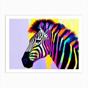 Colorful Zebra Affiche