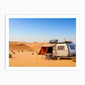 Rv In The Desert Art Print