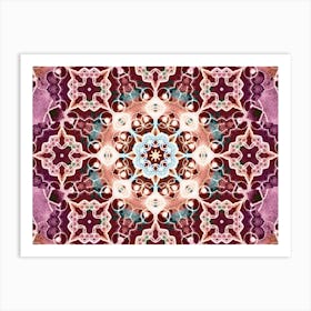 Watercolor Abstraction Pink Pattern Art Print