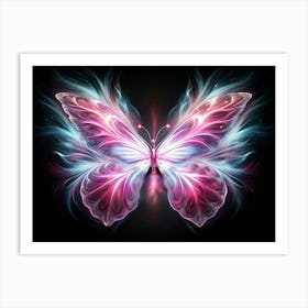 Abstract Glowing Butterfly Art Print