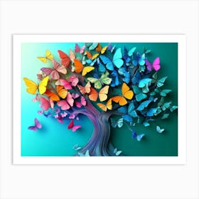 Butterfly Tree 9 Art Print