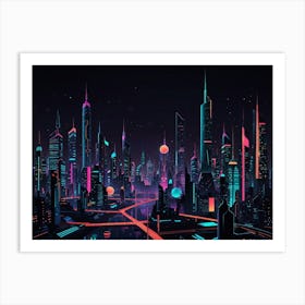 Futuristic Cityscape 10 Art Print