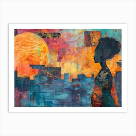 Sunset Cityscape Art Print