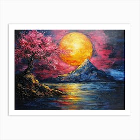 Sunset By The Lake 10 Art Print