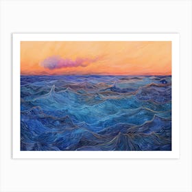 Sunset Over The Ocean 55 Art Print