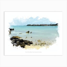 Daniel S Head Beach Park, Bermuda, Caribbean Art Print