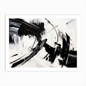 Vibrant Contrasts Abstract Black And White 7 Art Print