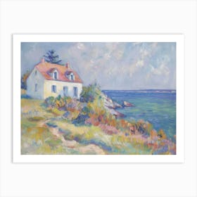 Horizon Hues Painting Inspired By Paul Cezanne Art Print