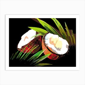 Coconuts And Leaves 5 Art Print