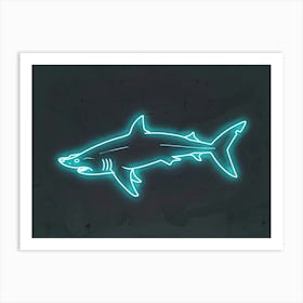 Aqua Hammerhead Shark 3 Art Print