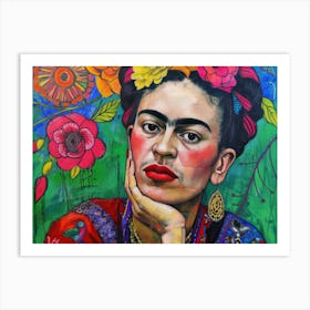Contemporary Artwork Inspired By Frida Kahlo 3 Art Print
