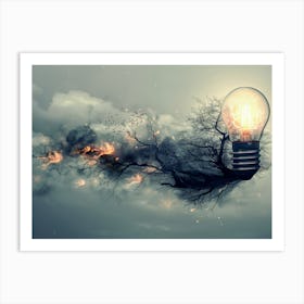 Light Bulb Art Print